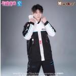 Moeyu Hatsune Miku Neon Electronic Men's Hooded Techwear Jacket - Casual Autumn Windbreaker